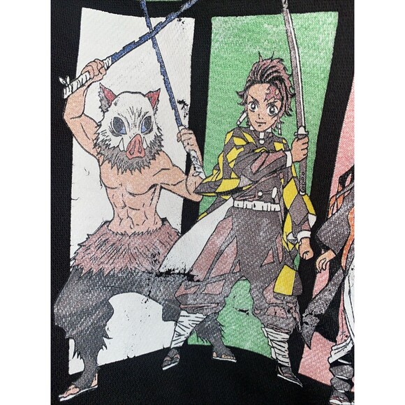 DEMON SLAYER HOODIE SWEATER ANIME vintage M Men Cartoon 90s Grunge Punk - Picture 4 of 5